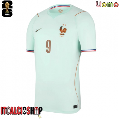 Francia Marcus Thuram #9 Seconda Maglia Mondiali 2026 Manica Corta